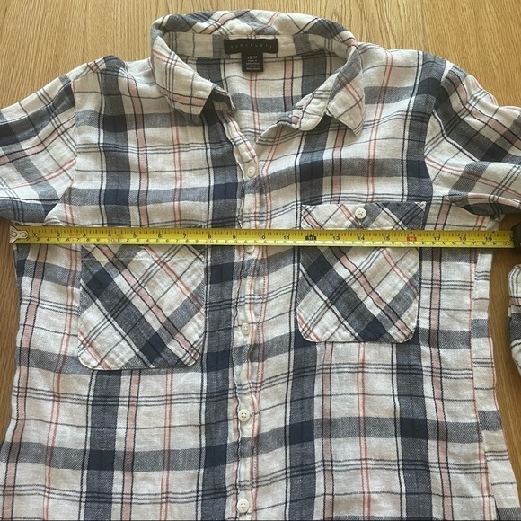 SANCTUARY ANTHROPOLOGIE PLAID BUTTON FRONT SHIRT - XS - Picture 10 of 10